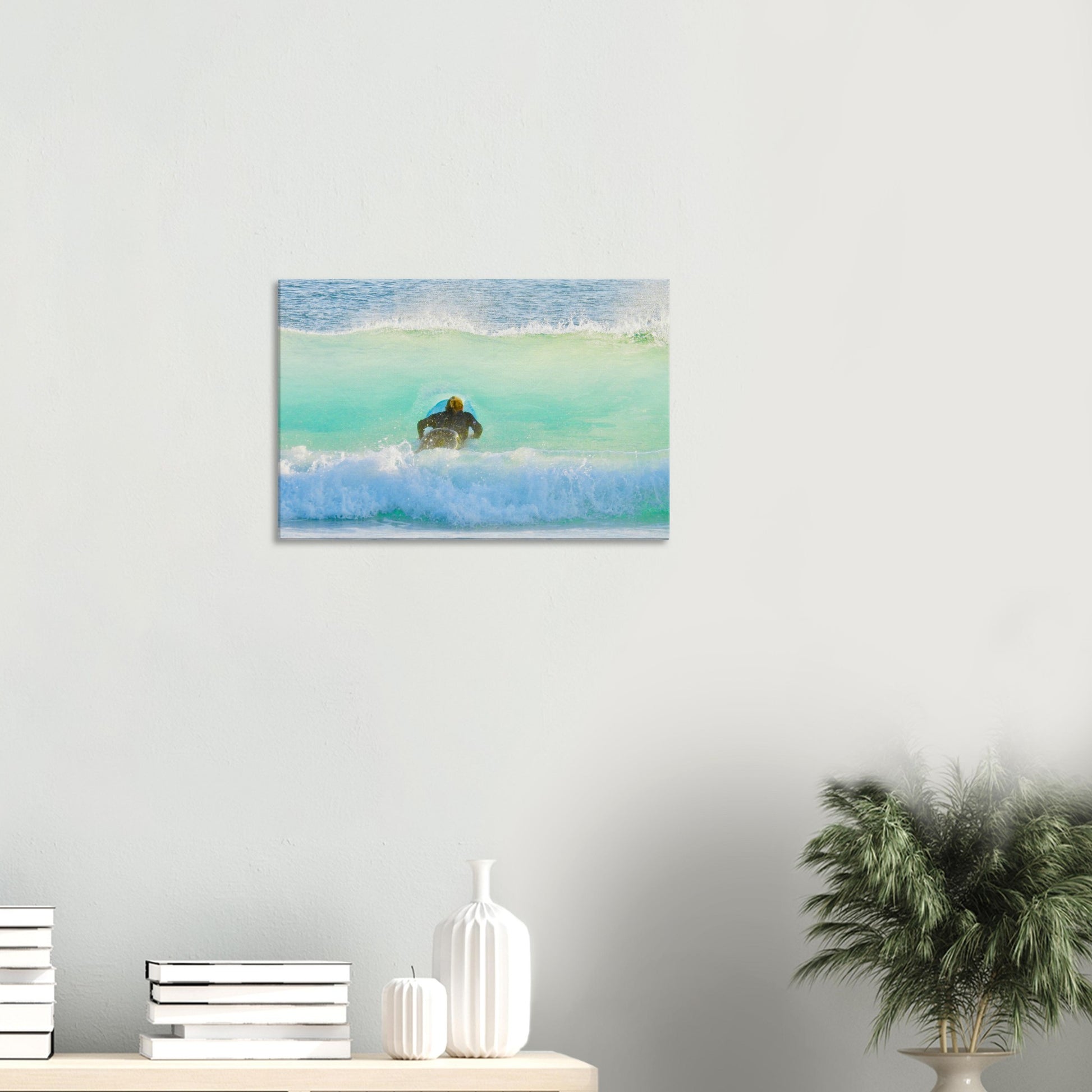 optical illusion, optical illusion nz, hole in a wave, surfing nz, wave nz, surfer nz, surfboard, new zealand, nz, piwaka prints, piwaka prints nz,