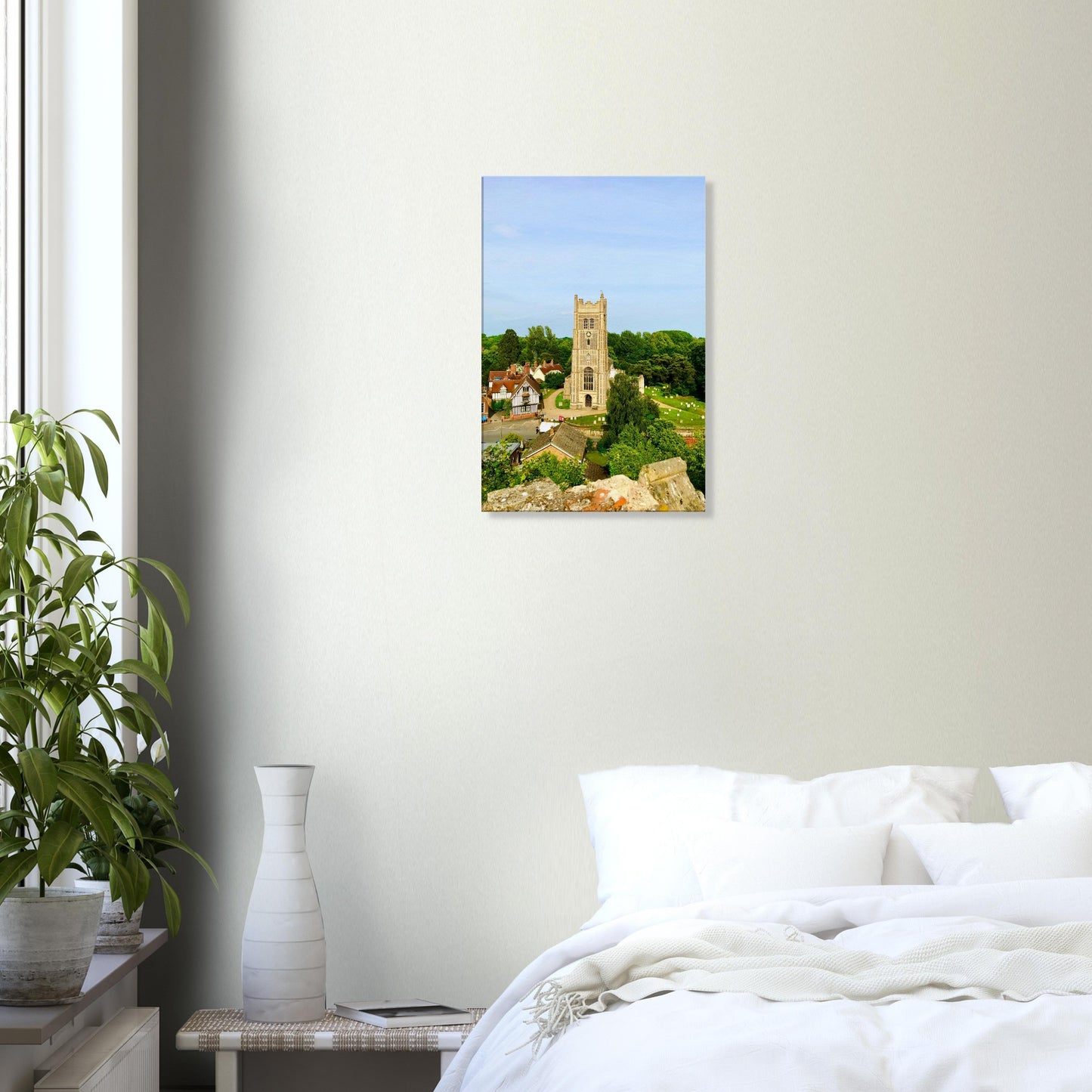 eye church uk, church uk, east anglia, history uk, birds eye view, canvas print, suffolk church, piwaka prints, canvas, painting, suffolk, eye, churchyard,