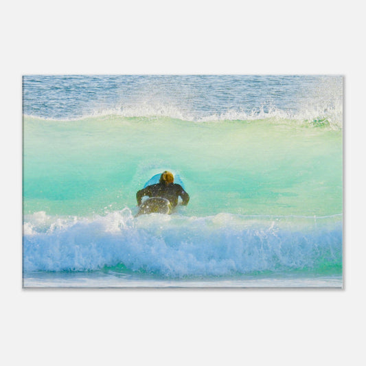 optical illusion, optical illusion nz, hole in a wave, surfing nz, wave nz, surfer nz, surfboard, new zealand, nz, piwaka prints, piwaka prints nz,