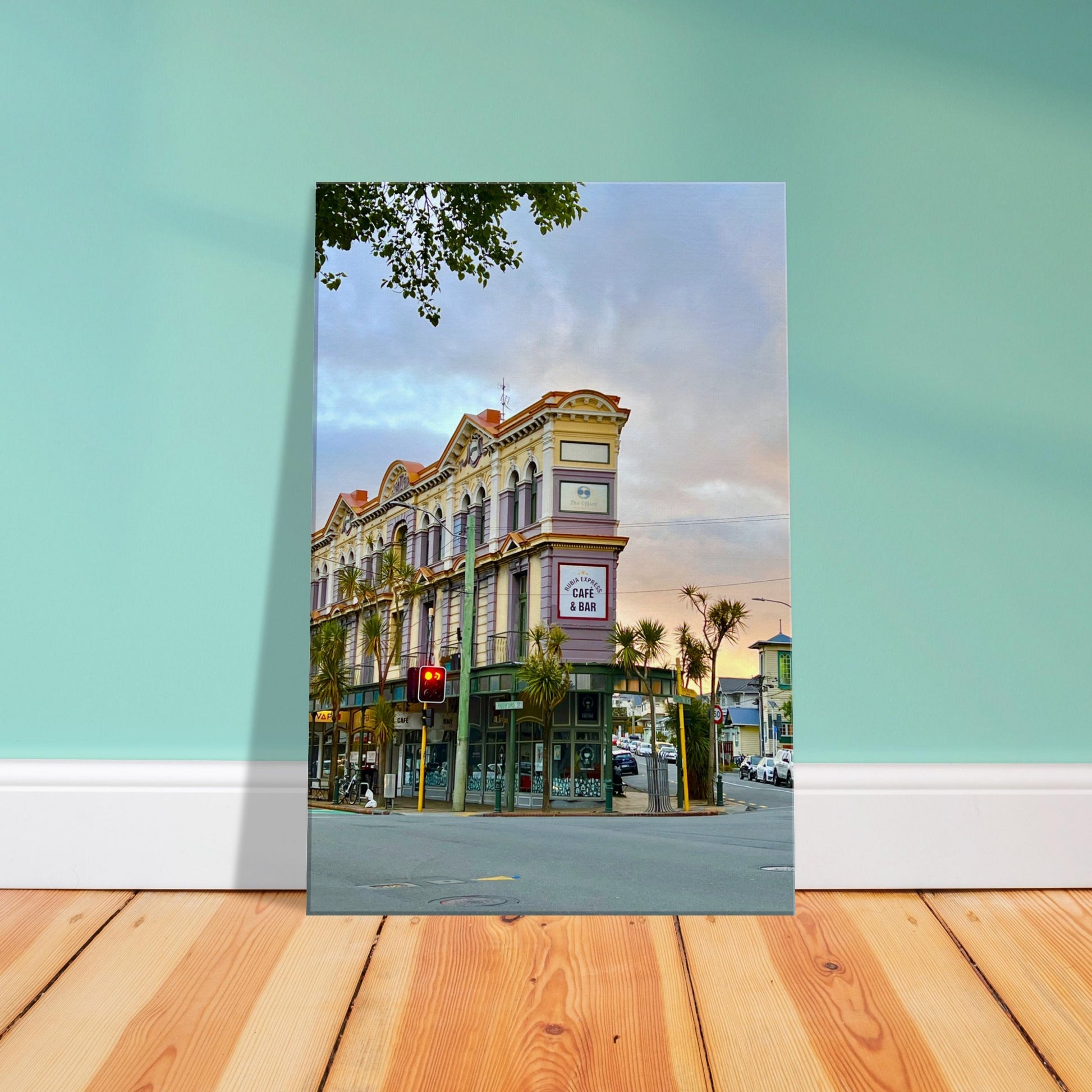 Wellington, nz, new zealand, riddiford st, rintoul st, canvas, piwaka prints, rubia express, cafe & bar, newtown, rubia express, wall art,