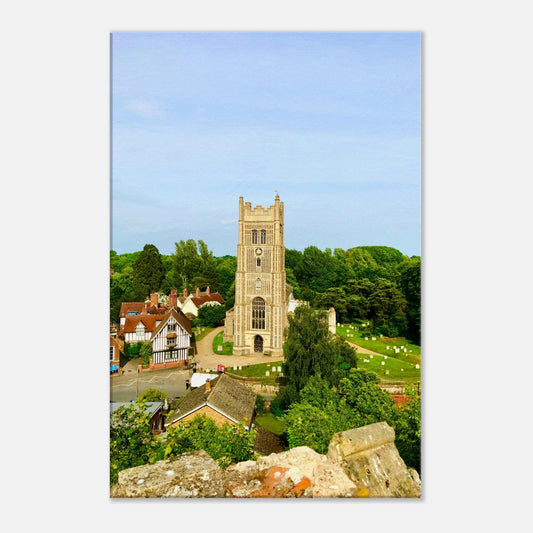 eye church uk, church uk, east anglia, history uk, birds eye view, canvas print, suffolk church, piwaka prints, canvas, painting, suffolk, eye, churchyard,