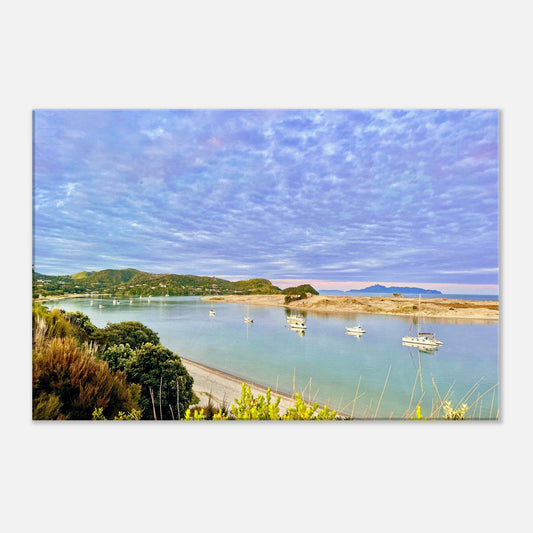 sunset nz, hen and chicken islands nz, taranga island nz, mangawhai heads nz, mangawhai heads estuary nz, piwaka prints nz, canvas nz, reflections nz, new zealand, estuary nz,